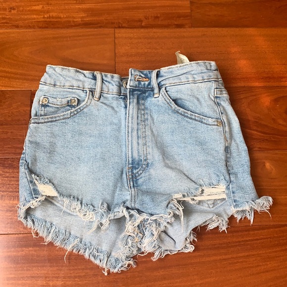 Zara Shorts Zara Hi Rise Denim Shorts Poshmark